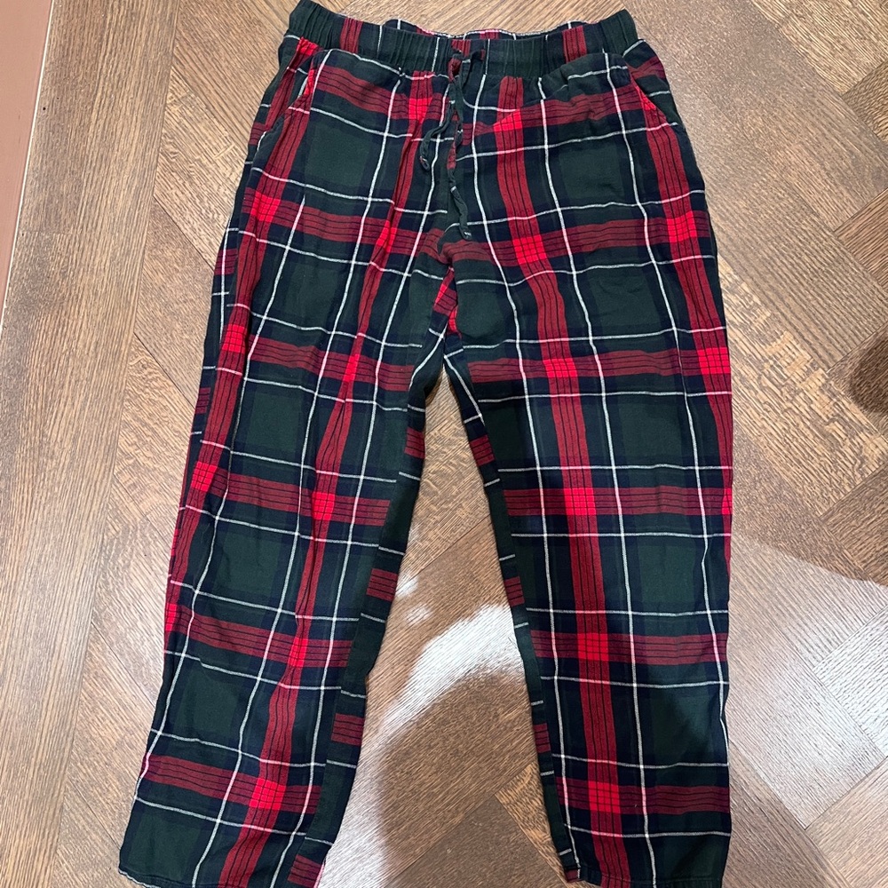 Red and Black Plaid Pants